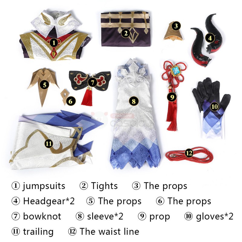 Genshin Impact Cosplay Suit Ganyu Costume