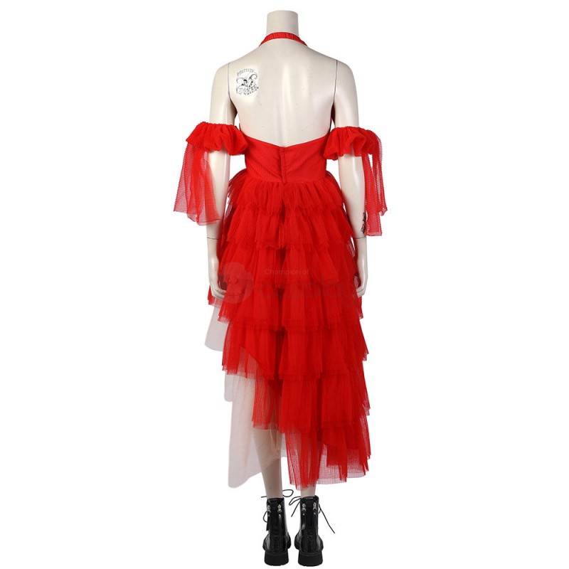 Margot Robbie Halloween Costumes HQ Red Dress Female Kill Horror Cosplay Suit