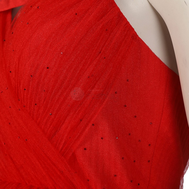 Margot Robbie Halloween Costumes HQ Red Dress Female Kill Horror Cosplay Suit