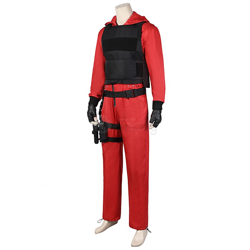 The House of Paper Money Heist Season 5 Red Criminals Cosplay Costumes