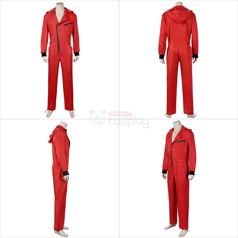 The House of Paper Money Heist Season 5 Red Criminals Cosplay Costumes