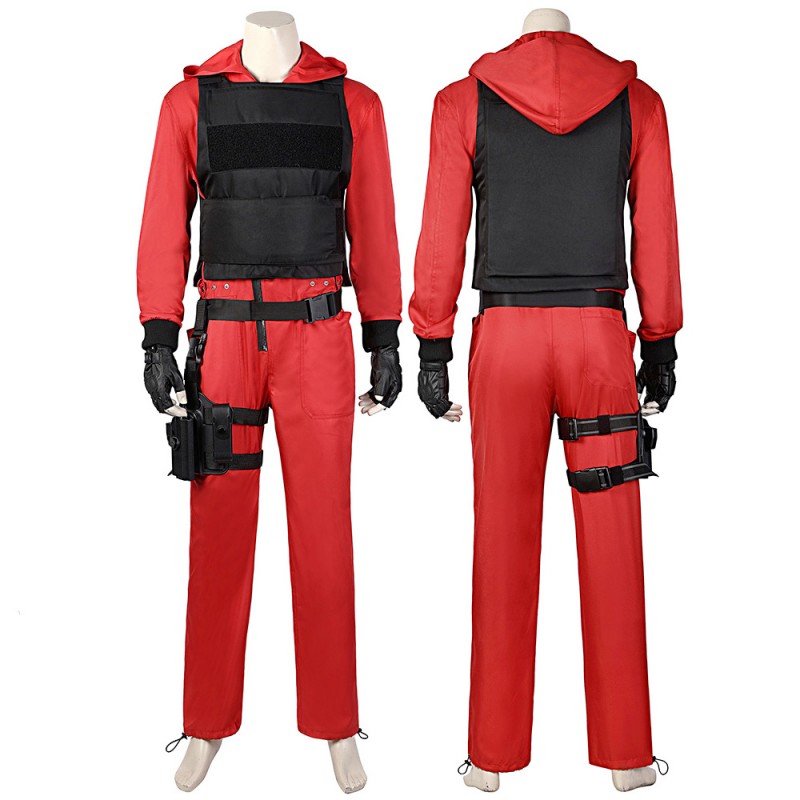 The House of Paper Money Heist Season 5 Red Criminals Cosplay Costumes