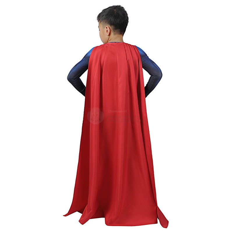 Kids Clark Kent Jumpsuit Superhero Cosplay Costume