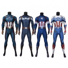 Captain America Suit Classic Captain America Jumpsuit Cosplay Costumes