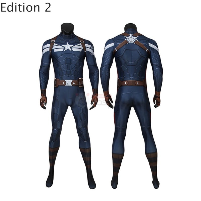 Captain America Suit Classic Captain America Jumpsuit Cosplay Costumes