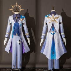 Honkai Star Rail Sunday Halloween Costume Game White Blue Uniform Cosplay Suit