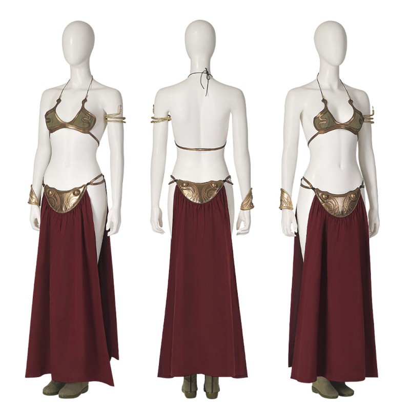 Star Wars 6 Princess Leia Cosplay Costumes Slave Outfit