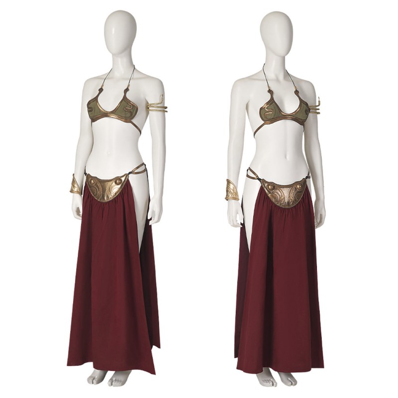 Star Wars 6 Princess Leia Cosplay Costumes Slave Outfit