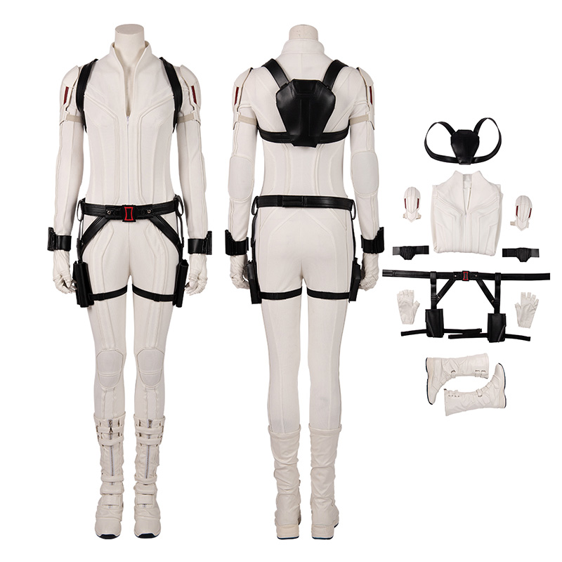 Black Widow White Costumes Natasha Romanoff Cosplay Costumes