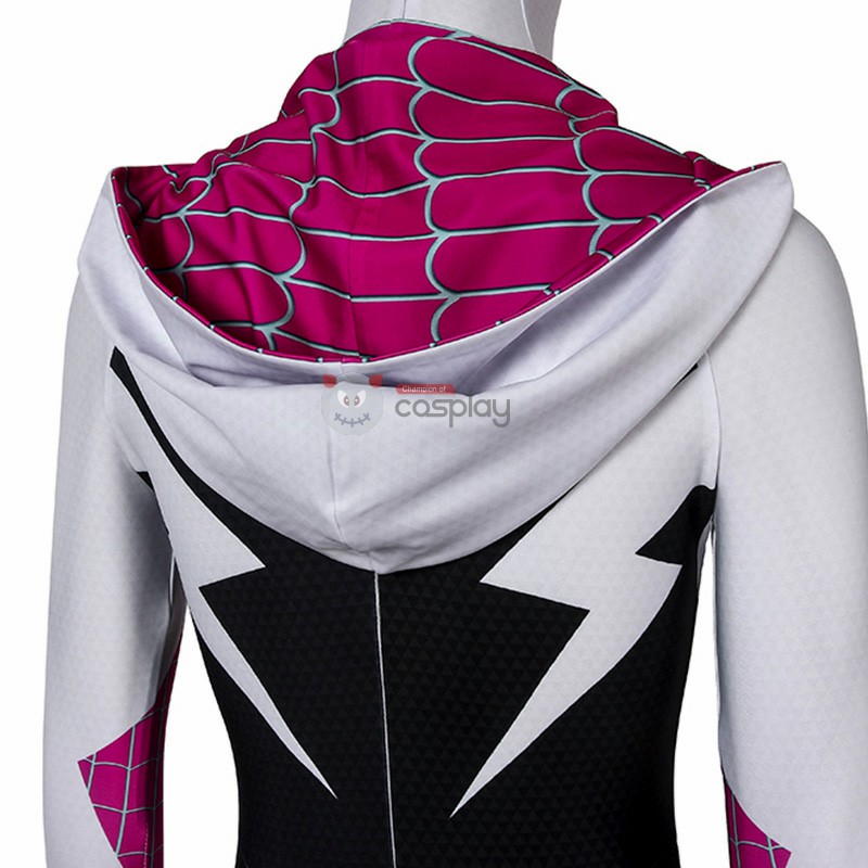 Clearance Sale - Female Small Size Spider-Man Into The Spider-Verse Spider-Gwen Jumpsuit with Crotch Zipper