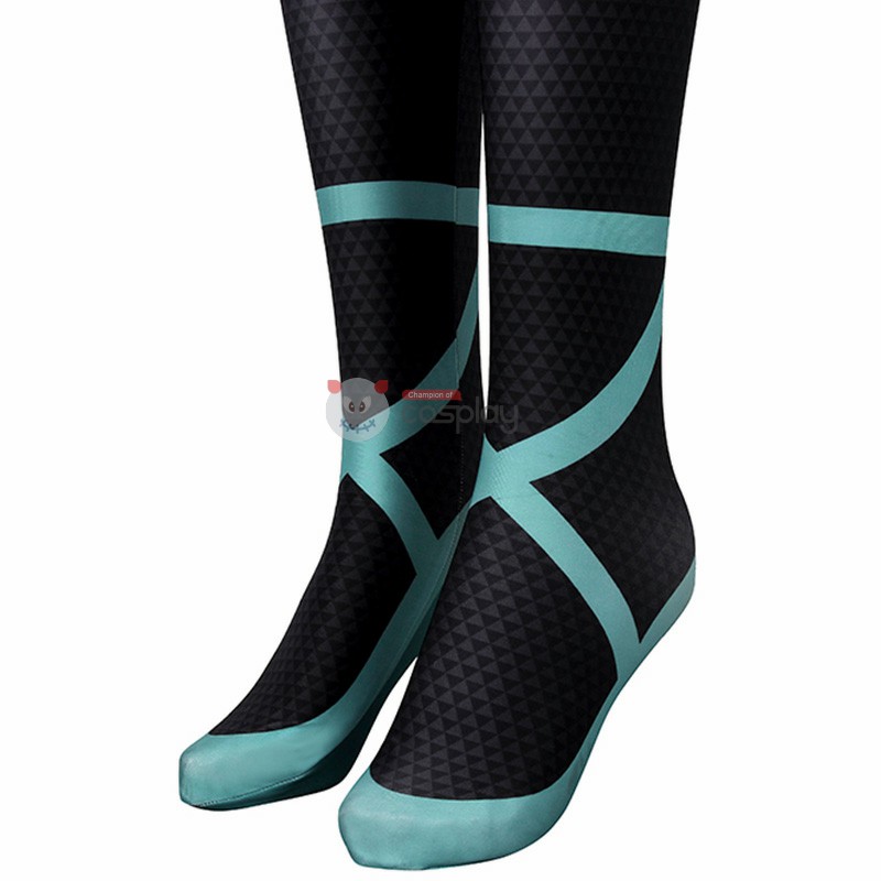 Clearance Sale - Female Small Size Spider-Man Into The Spider-Verse Spider-Gwen Jumpsuit with Crotch Zipper