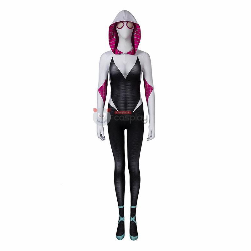 Clearance Sale - Female Small Size Spider-Man Into The Spider-Verse Spider-Gwen Jumpsuit with Crotch Zipper