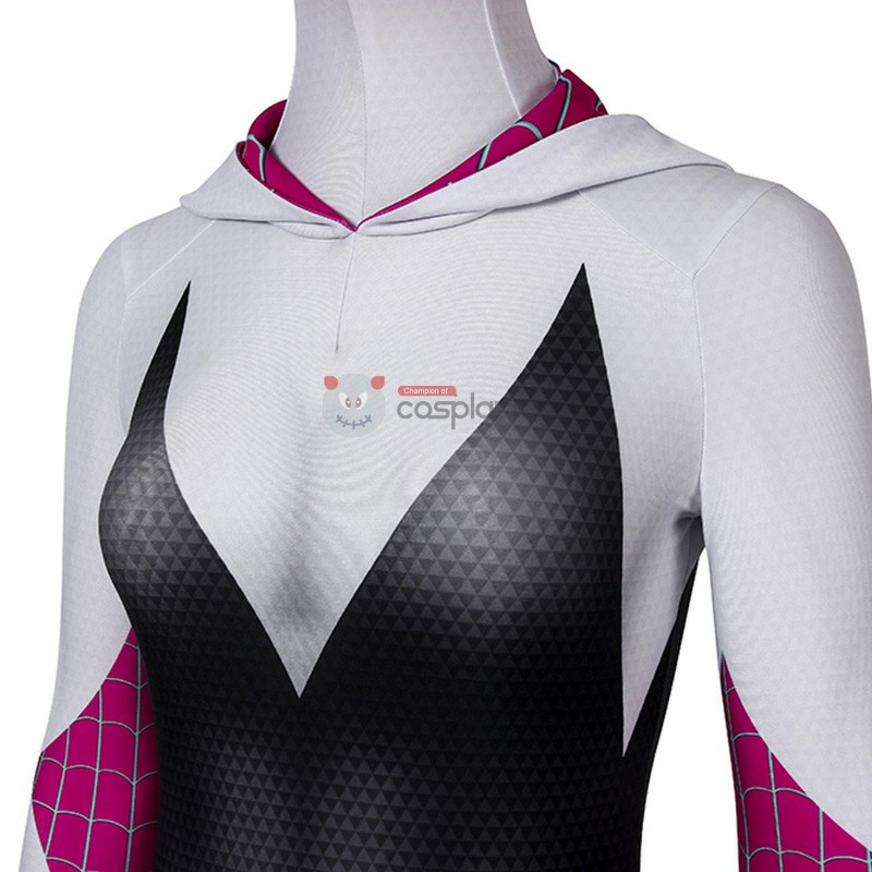 Clearance Sale - Female Small Size Spider-Man Into The Spider-Verse Spider-Gwen Jumpsuit with Crotch Zipper