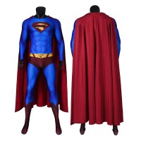 Clark Returns Blue Jumpsuit Polyester Zentai Cosplay Costume