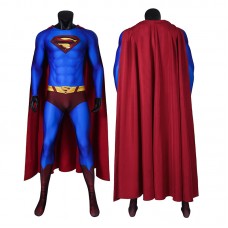 Clark Returns Blue Jumpsuit Polyester Zentai Cosplay Costume