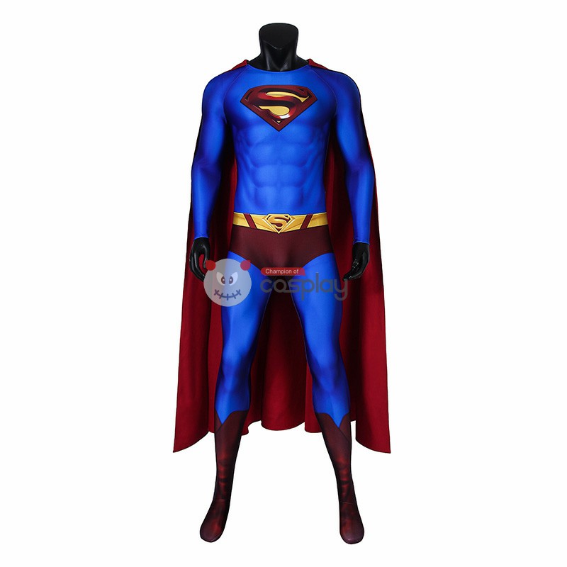 Clark Returns Blue Jumpsuit Polyester Zentai Cosplay Costume