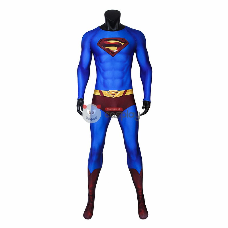 Clark Kent Returns Blue Jumpsuit Polyester Zentai Cosplay Costume