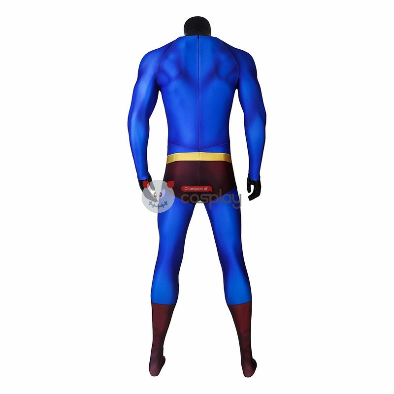Clark Returns Blue Jumpsuit Polyester Zentai Cosplay Costume