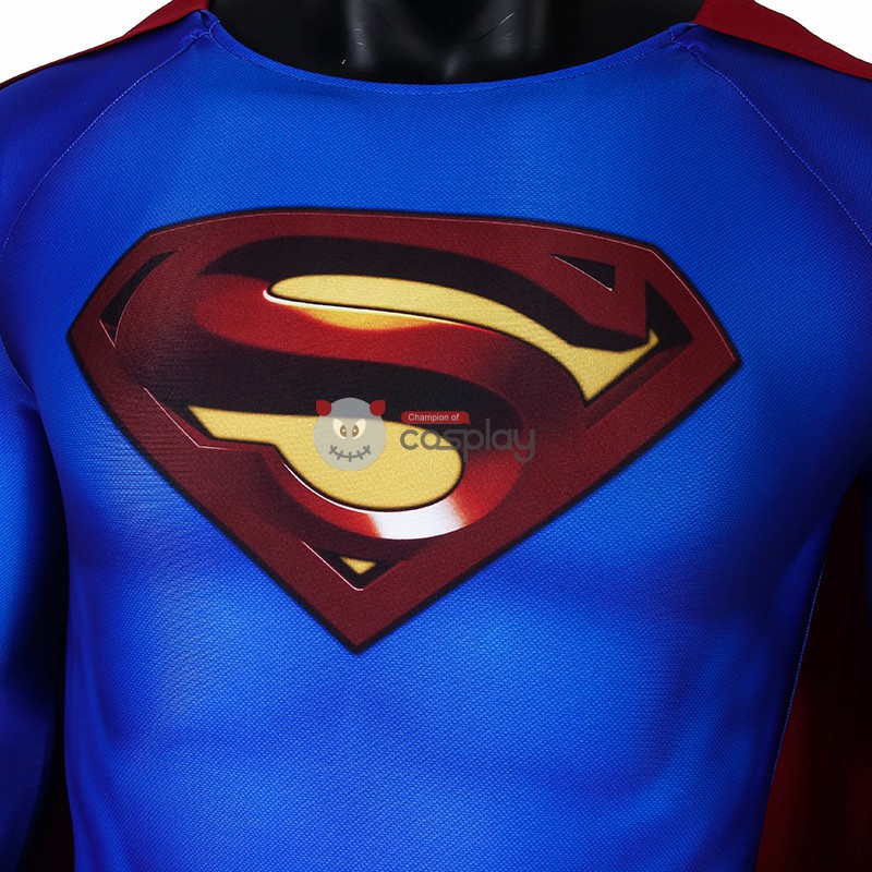 Clark Returns Blue Jumpsuit Polyester Zentai Cosplay Costume