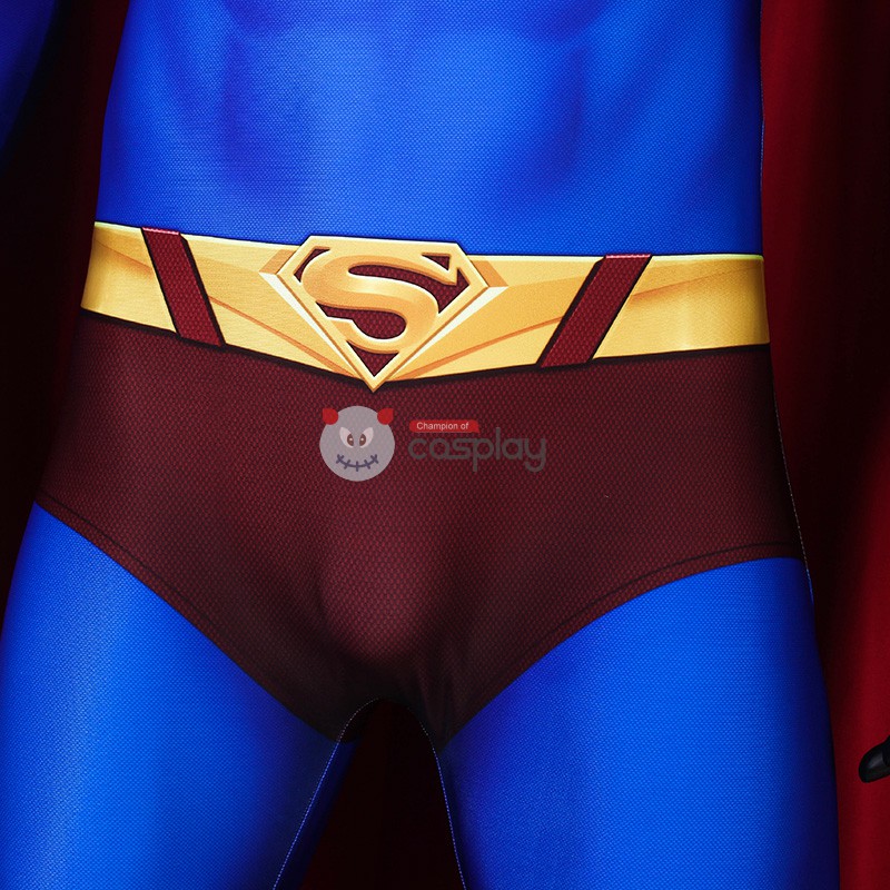 Clark Returns Blue Jumpsuit Polyester Zentai Cosplay Costume