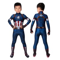 Kids Captain America Costume Avengers: Age Of Ultron Steven Rogers Cosplay Costume