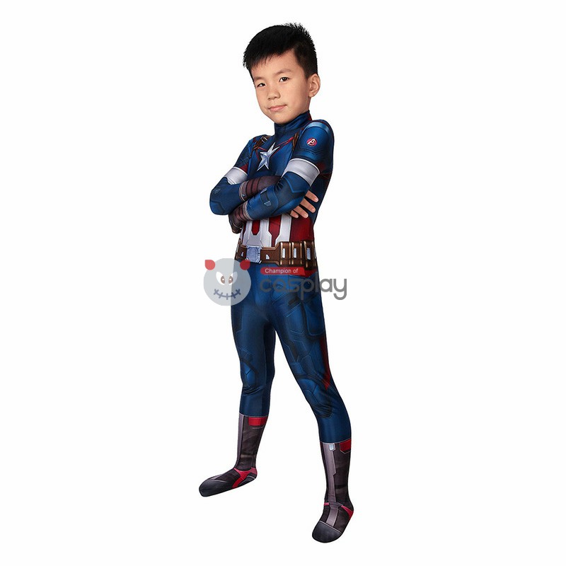 Kids Captain America Costume Avengers: Age Of Ultron Steven Rogers Cosplay Costume
