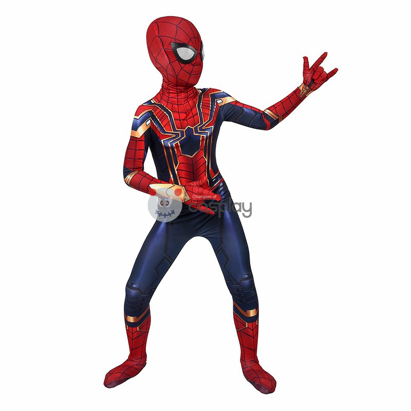Kids Iron Spiderman Costume Avengers Endgame Spider-Man Peter Parker Cosplay Costumes