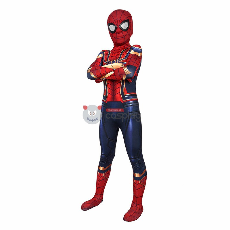 Kids Iron Spiderman Costume Avengers Endgame Spider-Man Peter Parker Cosplay Costumes