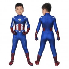 Kids Captain America Costume Avengers 1 Steve Rogers Cosplay Costume