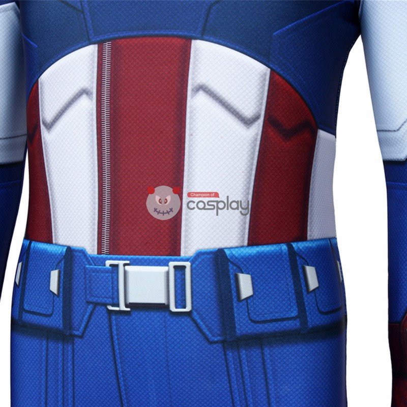 Kids Captain America Costume Avengers 1 Steve Rogers Cosplay Costume