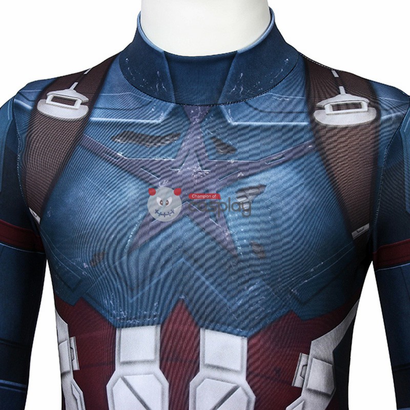 Kids Captain America Costume Avengers Infinity War Steve Rogers Cosplay Costume