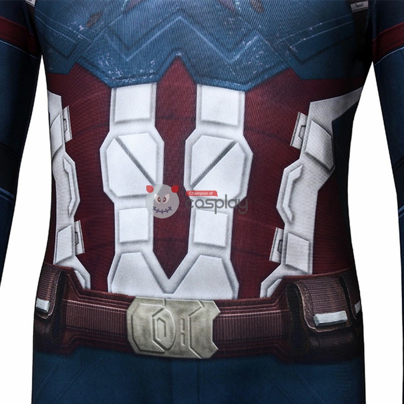 Kids Captain America Costume Avengers Infinity War Steve Rogers Cosplay Costume