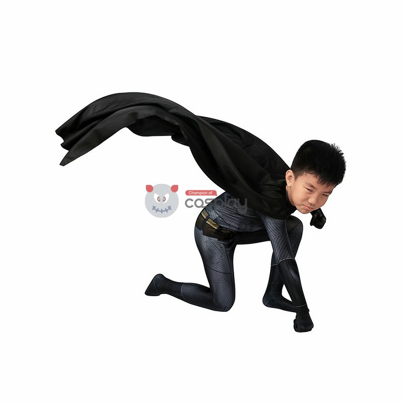 Children Bruce Wayne Black Polyester Jumpsuit by Champion Cosplay