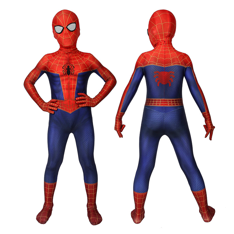 Peter Parker Kids SpiderMan Costume Spider-Man Into the Spider-Verse Cosplay Costumes