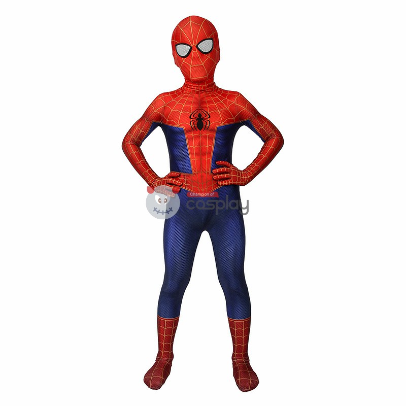 Peter Parker Kids SpiderMan Costume Spider-Man Into the Spider-Verse Cosplay Costumes