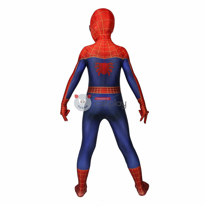 Peter Parker Kids SpiderMan Costume Spider-Man Into the Spider-Verse Cosplay Costumes