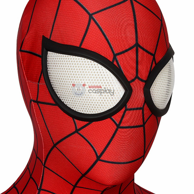 Clearance Sale - Male Large Size with Crotch Wrist Back U Zipper and 11 US EVA Foot Pad Unstitched with Spiderman PS4 Jumpsuit