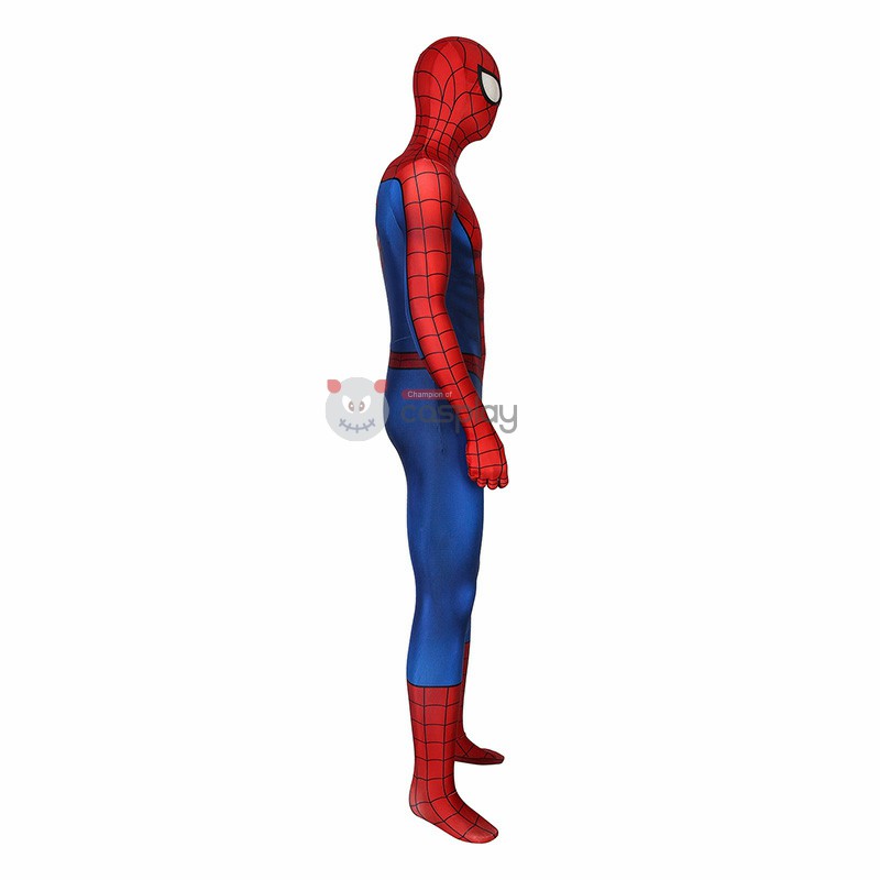Clearance Sale - Male Large Size with Crotch Wrist Back U Zipper and 11 US EVA Foot Pad Unstitched with Spiderman PS4 Jumpsuit