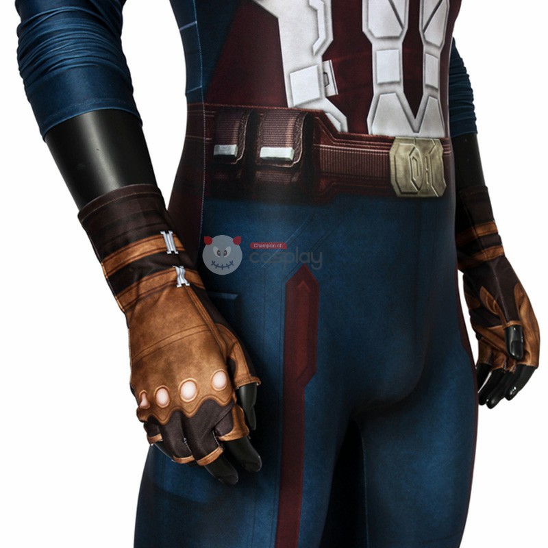 Captain America Costume Avengers 3 Infinity War Steve Rogers Jumpsuit Cosplay Costumes