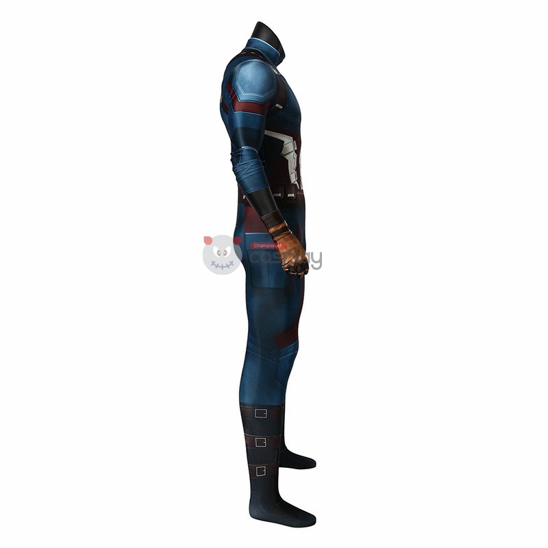 Captain America Costume Avengers 3 Infinity War Steve Rogers Jumpsuit Cosplay Costumes