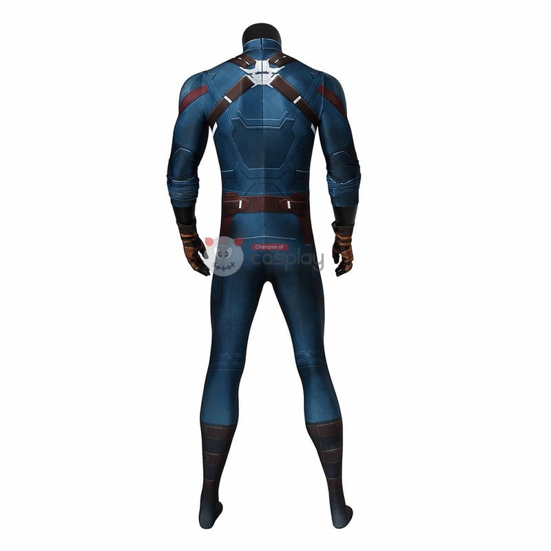 Captain America Costume Avengers 3 Infinity War Steve Rogers Jumpsuit Cosplay Costumes