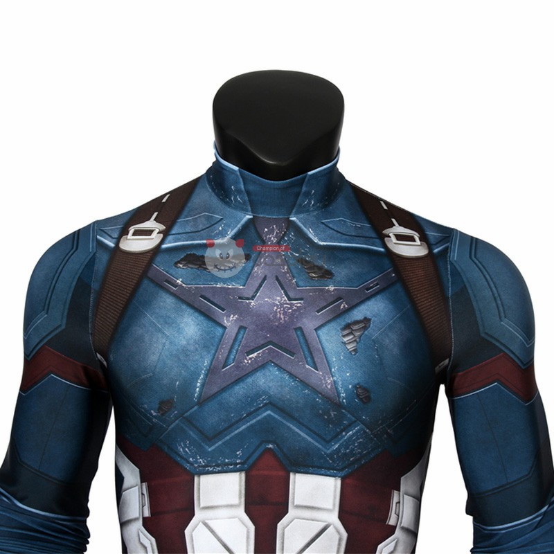 Captain America Costume Avengers 3 Infinity War Steve Rogers Jumpsuit Cosplay Costumes