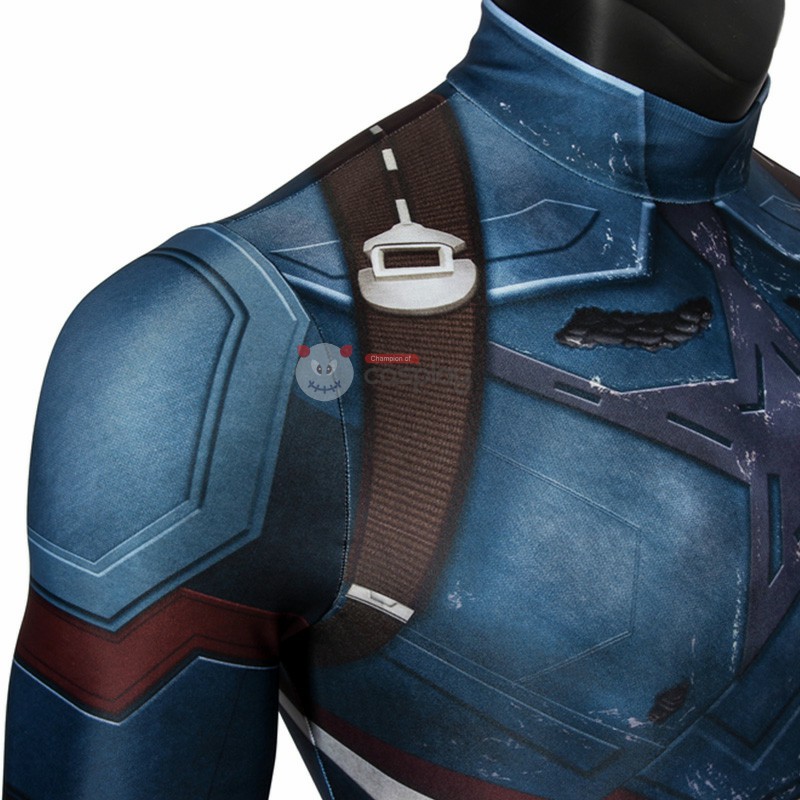 Captain America Costume Avengers 3 Infinity War Steve Rogers Jumpsuit Cosplay Costumes