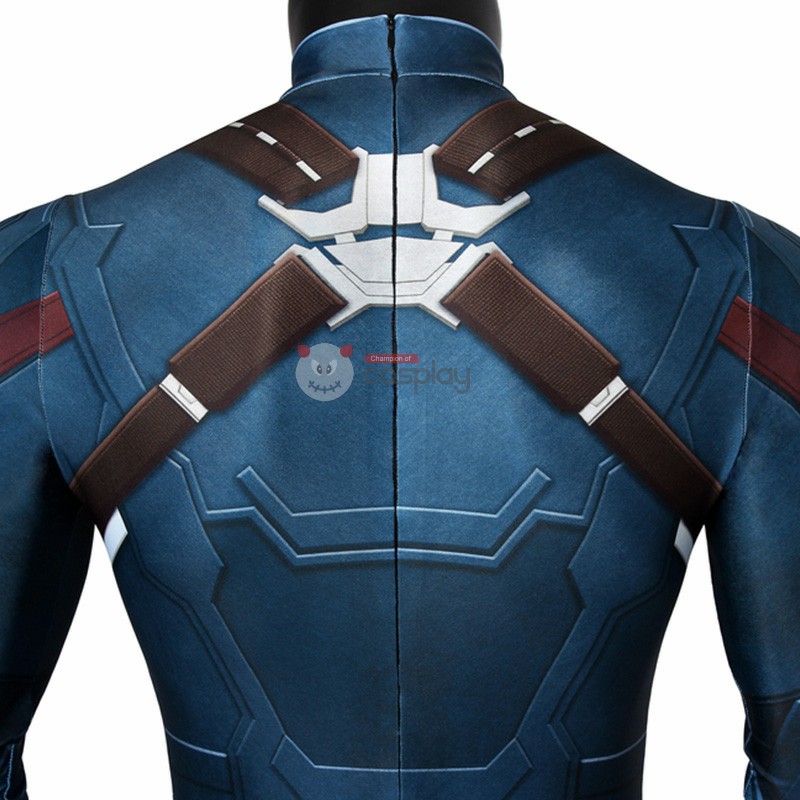 Captain America Costume Avengers 3 Infinity War Steve Rogers Jumpsuit Cosplay Costumes