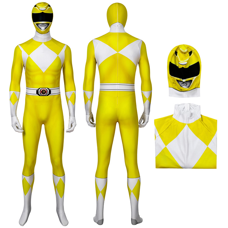 Adult Power Rangers Jumpsuit Mighty Morphin Power Rangers Cosplay Costume